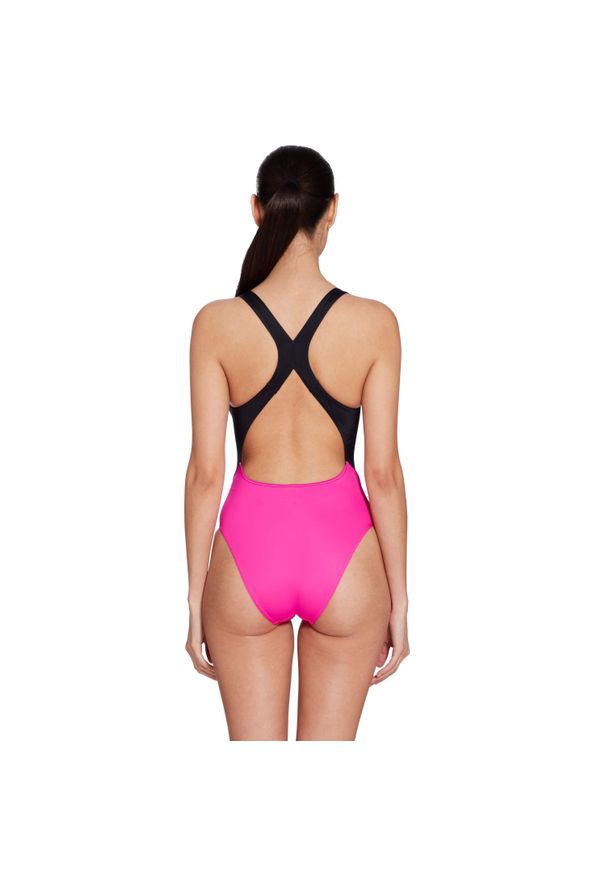 ZOGGS - Damski kostium kąpielowy 1-częściowy Zoggs Toronto Flyback. Kolor: czarny, różowy, wielokolorowy