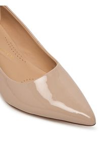 Clarks Czółenka Zarey Court 26183154 Beżowy. Kolor: beżowy. Materiał: lakier, skóra #3