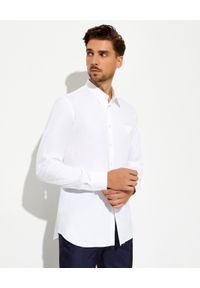prada - PRADA - Bawełniana biała koszula. Kolor: biały. Materiał: bawełna. Styl: klasyczny #1