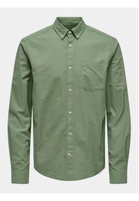 Only & Sons Koszula Neil 22019669 Zielony Slim Fit. Kolor: zielony. Materiał: bawełna #4