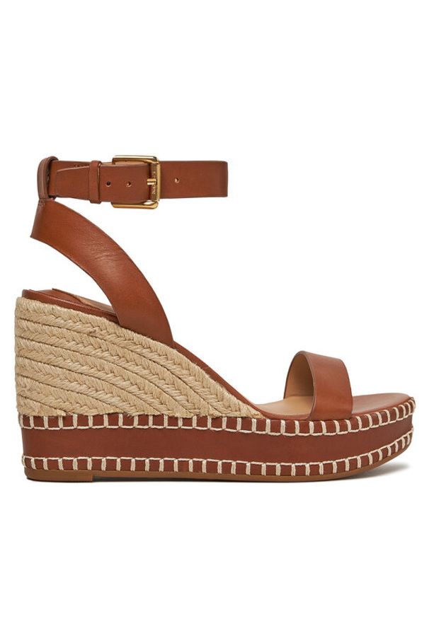 Lauren Ralph Lauren - LAUREN RALPH LAUREN Espadryle 802940573002 Brązowy. Kolor: brązowy. Materiał: skóra