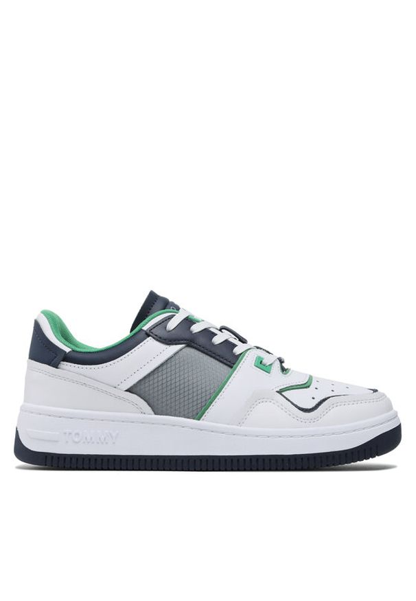 Tommy Jeans Sneakersy Basket Mesh EM0EM01166 Biały. Kolor: biały. Materiał: skóra