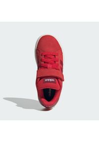 Adidas - Buty Grand Court 00s Kids. Kolor: biały, czerwony, wielokolorowy, brązowy