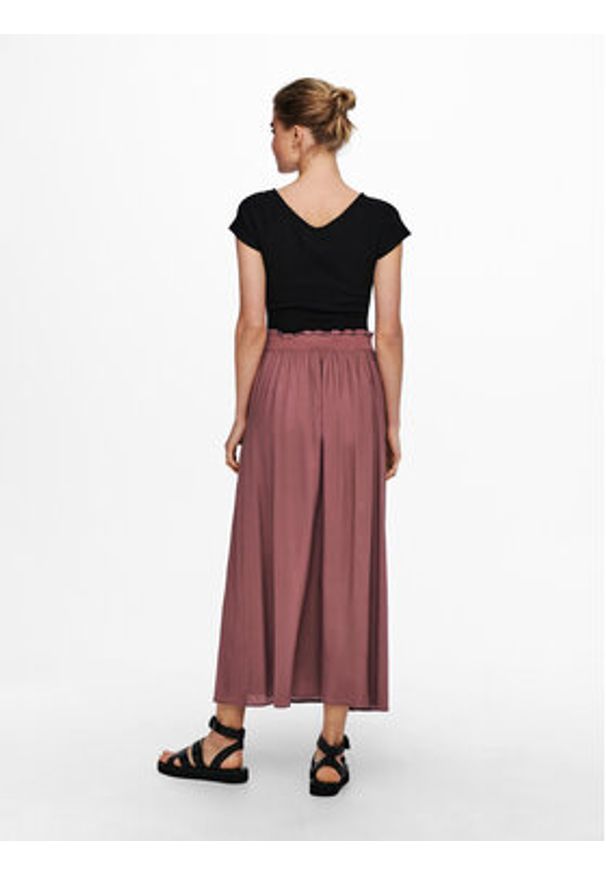 only - ONLY Spódnica maxi Venedig 15164606 Różowy Regular Fit. Kolor: różowy. Materiał: wiskoza