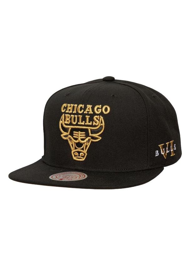 Czapka z daszkiem do koszykówki Mitchell & Ness Chicago Bulls NBA Snapback. Kolor: czarny