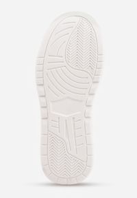 Renee - Białe Sneakersy VICES na Grubej Podeszwie Zdobione Perforacją przy Nosku Riosina. Kolor: biały. Materiał: jeans, koronka. Wzór: aplikacja #7