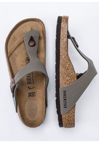Birkenstock Gizeh BFBC Stone Japonki unisex. Okazja: na co dzień. Kolor: szary. Materiał: skóra, zamsz, materiał. Sezon: lato. Styl: klasyczny, casual, elegancki #4