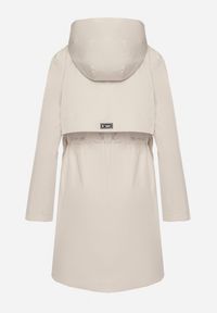 Born2be - Beżowa Kurtka Parka z Kapturem ze Wzorem w Kratę i Podpinanymi Rękawami Gavaria. Okazja: na co dzień, na spotkanie biznesowe. Typ kołnierza: kaptur. Kolor: beżowy. Materiał: jeans. Styl: biznesowy, casual, elegancki, klasyczny #4