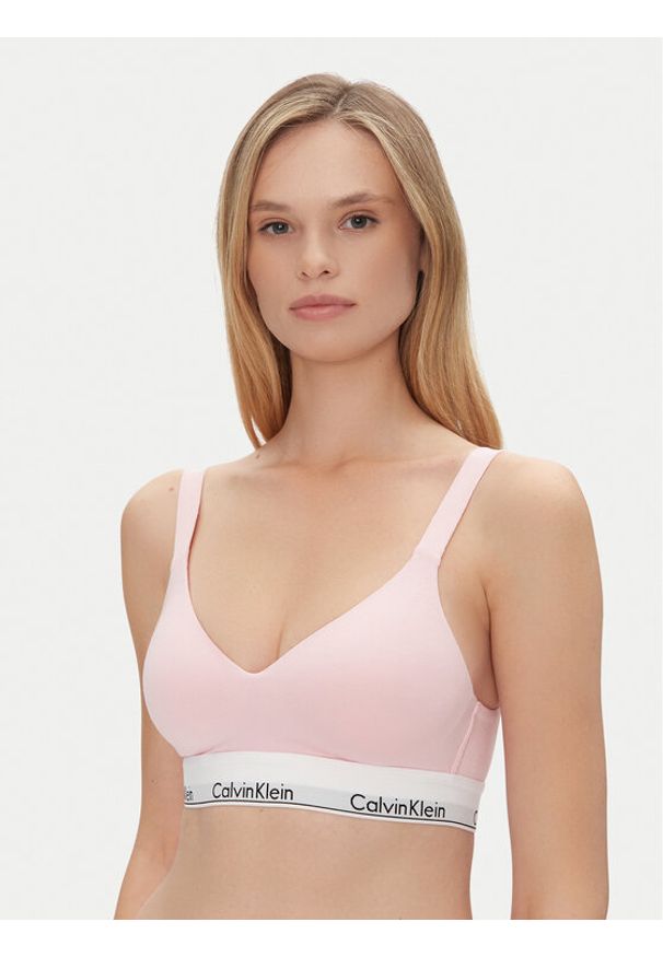 Calvin Klein Underwear Biustonosz top 000QF7900E Różowy. Kolor: różowy. Materiał: bawełna