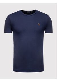 Polo Ralph Lauren T-Shirt 710740727 Granatowy Slim Fit. Typ kołnierza: polo. Kolor: niebieski. Materiał: bawełna #3