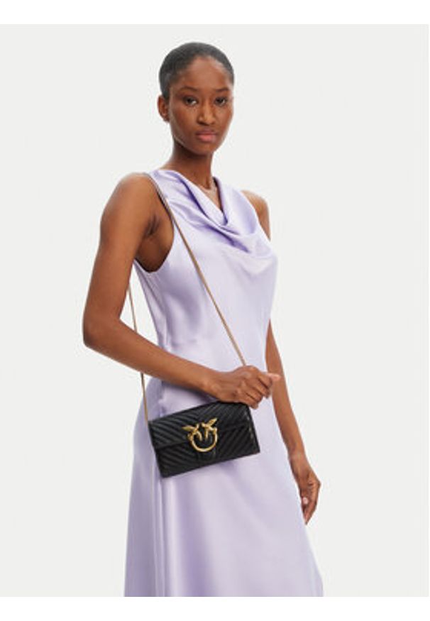 Pinko Torebka Love One Wallet C PE 23 PLTT 100062 A0GK Czarny. Kolor: czarny. Materiał: skórzane