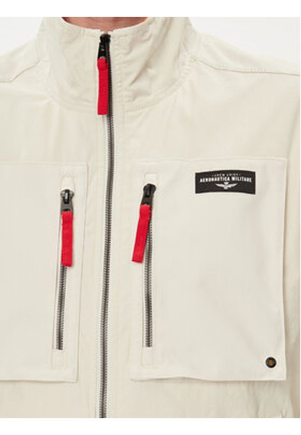Aeronautica Militare Kurtka bomber 241AB2152CT3260 Écru Regular Fit. Materiał: bawełna