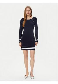 Morgan Sukienka dzianinowa 251-RMVALI Granatowy Slim Fit. Kolor: niebieski. Materiał: syntetyk #4