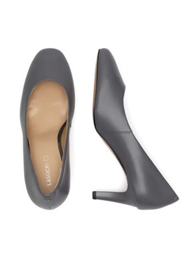 Lasocki Szpilki WYL3803-1Z Szary. Kolor: szary. Materiał: skóra. Obcas: na szpilce