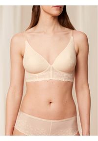 Biustonosz bezfiszbinowy Triumph. Kolor: beżowy. Materiał: syntetyk #1