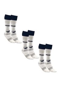 LEGEA - Skarpety piłkarskie CICLONE białe niebieskie 3 pary. Kolor: niebieski, wielokolorowy, biały. Sport: piłka nożna #1