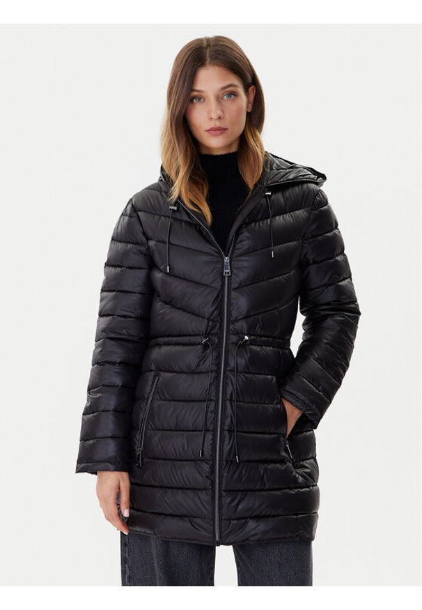 DKNY Kurtka zimowa DLEMPV38 Czarny Slim Fit. Kolor: czarny. Materiał: syntetyk. Sezon: zima