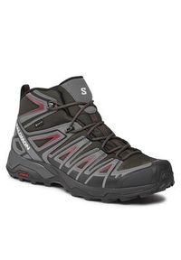 salomon - Salomon Trekkingi X Ultra Pioneer GORE-TEX L47170400 Czarny. Kolor: czarny. Materiał: nubuk, skóra. Technologia: Gore-Tex. Sport: turystyka piesza #6