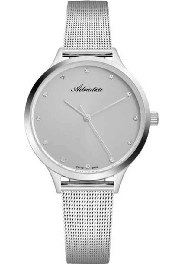 Zegarek Adriatica Zegarek damski Adriatica A3572.5147Q CYRKONIE srebrny. Kolor: srebrny