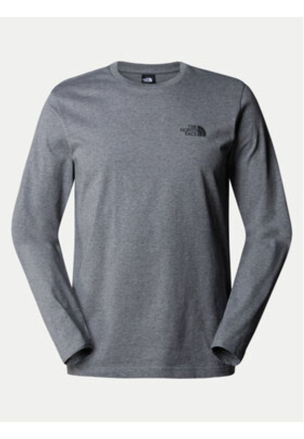 The North Face Longsleeve Simple Dome NF0A87QN Szary Regular Fit. Kolor: szary. Materiał: syntetyk, bawełna. Długość rękawa: długi rękaw