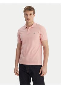 GANT - Gant Polo Shield 2220 Różowy Slim Fit. Typ kołnierza: polo. Kolor: różowy. Materiał: bawełna #1