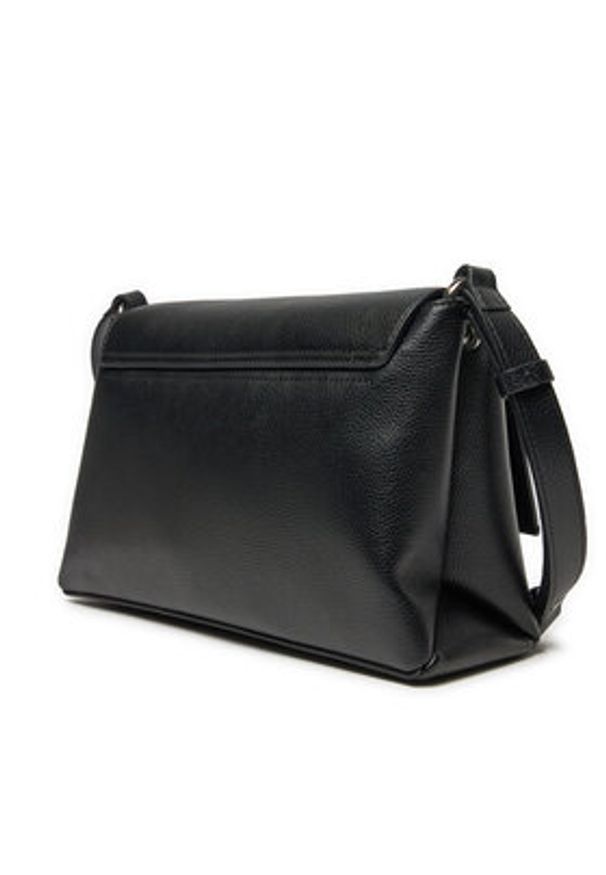 Calvin Klein Torebka Ck Plaque Medium Shoulder Bag K60K612783 Czarny. Kolor: czarny. Materiał: skórzane