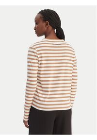 Karl Lagerfeld - KARL LAGERFELD Bluzka A1W17137 Beżowy Regular Fit. Typ kołnierza: dekolt w karo. Kolor: beżowy. Materiał: bawełna #2