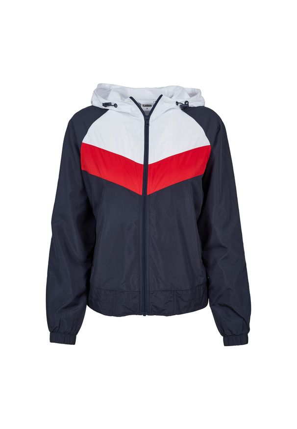 Urban Classics - Damska klasyczna miejska parka w 3 kolorach. Kolor: niebieski, wielokolorowy, biały. Sezon: zima. Styl: klasyczny