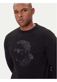 Karl Lagerfeld - KARL LAGERFELD Bluza 705042 554910 Czarny Regular Fit. Typ kołnierza: dekolt w karo. Kolor: czarny. Materiał: bawełna #5