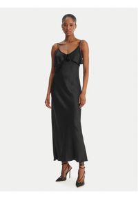Fracomina Sukienka koktajlowa FS26SD2007W58301 Czarny Slim Fit. Kolor: czarny. Materiał: wiskoza. Styl: wizytowy #1