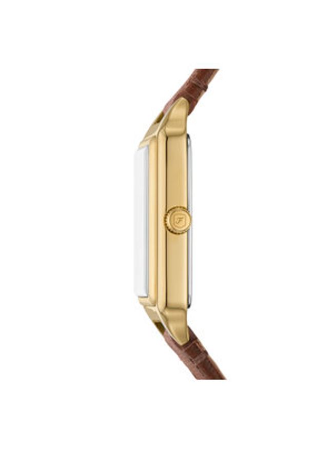 Fossil Zegarek Raquel ES5303 Brązowy. Kolor: brązowy. Materiał: skóra