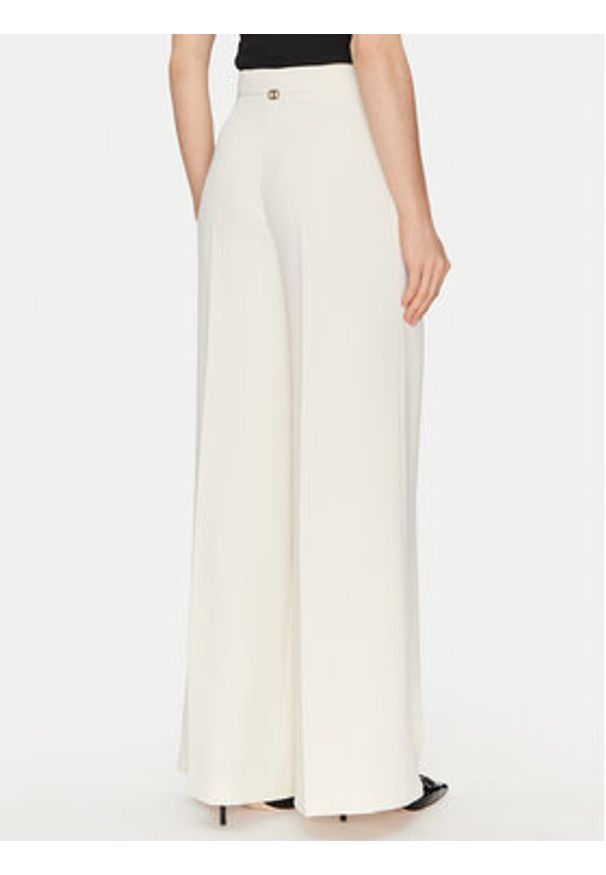 TwinSet - TWINSET Spodnie palazzo 251TP2102 Écru Wide Leg. Materiał: syntetyk