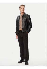 Calvin Klein Kurtka z imitacji skóry LV04RG406G Czarny Regular Fit. Kolor: czarny. Materiał: skóra #2