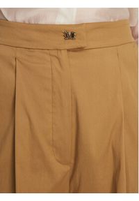 Max Mara Beachwear Bermudy Sultano 2516141019 Brązowy Relaxed Fit. Kolor: brązowy. Materiał: bawełna #5