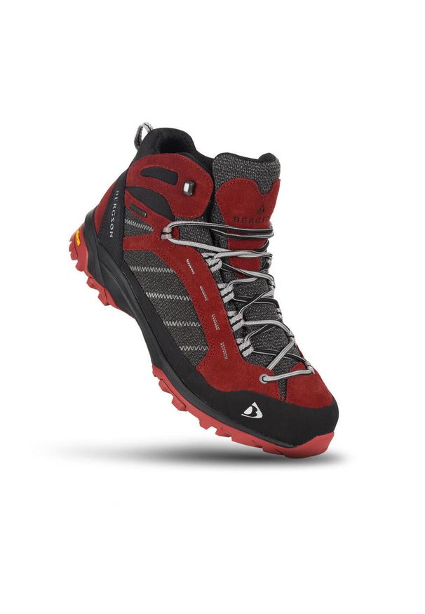 Bergson - Buty trekkingowe męskie KADAM MID STX. Kolor: czerwony, szary, wielokolorowy. Sport: turystyka piesza