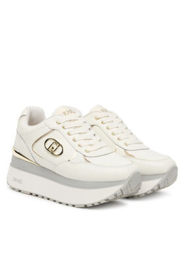 Liu Jo Sneakersy Plus 01 BF5011 P0102 Biały. Kolor: biały. Materiał: skóra