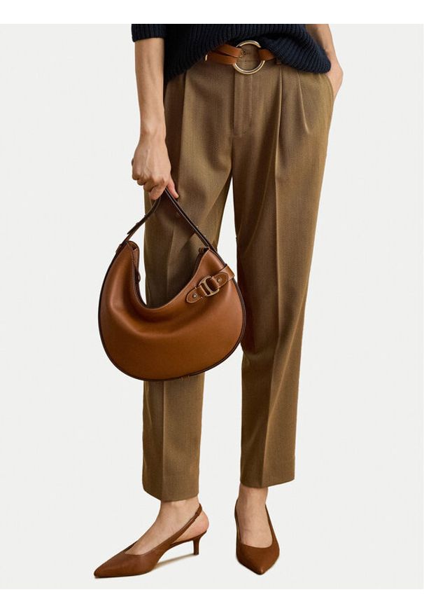 Lauren Ralph Lauren - LAUREN RALPH LAUREN Torebka 431980156001 Brązowy. Kolor: brązowy. Materiał: skórzane