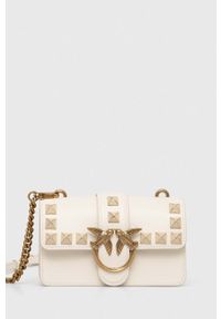 Pinko torebka skórzana kolor biały. Kolor: biały. Materiał: skórzane #1
