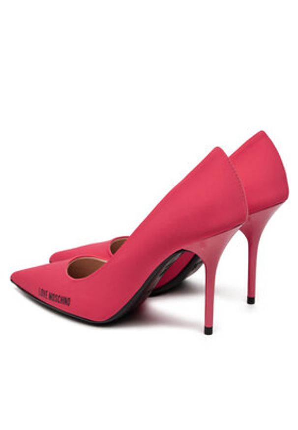 Love Moschino - LOVE MOSCHINO Szpilki JA10089G1MIM0502 Koralowy. Kolor: pomarańczowy. Materiał: materiał. Obcas: na szpilce