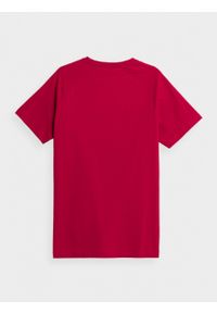 outhorn - T-shirt gładki męski - czerwony. Okazja: na co dzień. Kolor: czerwony. Materiał: materiał, bawełna, dzianina. Długość rękawa: raglanowy rękaw. Wzór: gładki. Styl: casual #4