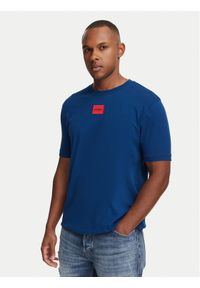 Hugo - HUGO T-Shirt Diragolino212 50447978 Niebieski Regular Fit. Kolor: niebieski. Materiał: bawełna #1