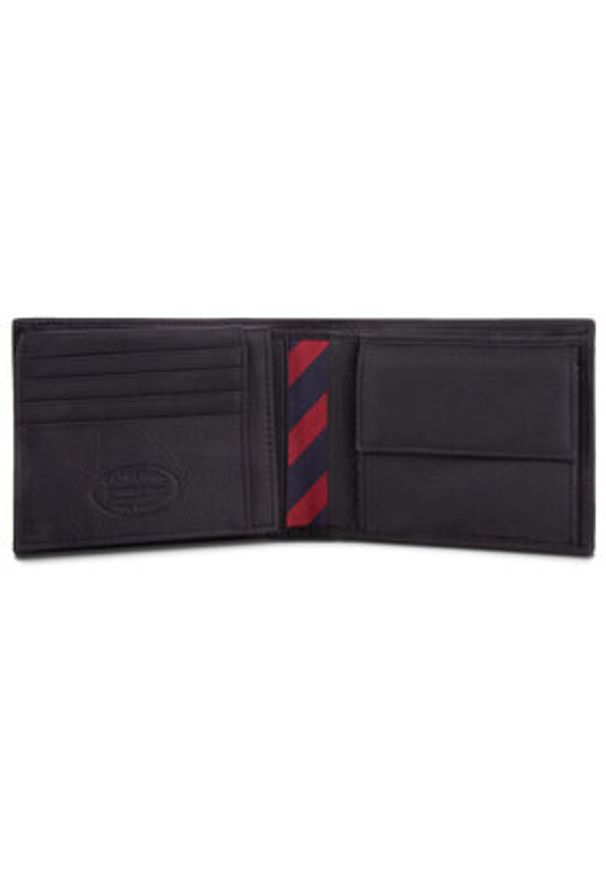 TOMMY HILFIGER - Tommy Hilfiger Portfel Johnson Cc Flap And Coin Pocket AM0AM00660/82566 Czarny. Kolor: czarny. Materiał: nubuk, skóra