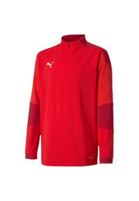 Puma - Dziecięca bluza PUMA Final21 128 - Oddychająca i trwała. Kolor: czerwony, wielokolorowy. Materiał: poliester. Sport: piłka nożna