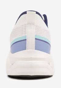 Born2be - Białe Sneakersy na Grubej Geometrycznej Podeszwie Alexusa. Okazja: na co dzień. Kolor: biały. Materiał: jeans, dresówka. Wzór: geometria #9