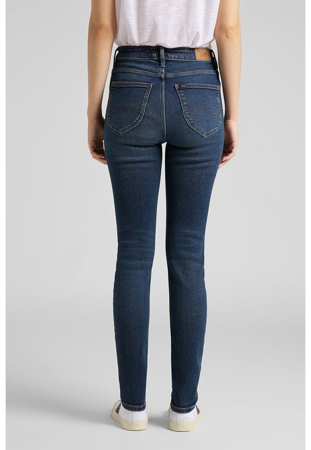 Lee - LEE SCARLETT HIGH DAMSKIE SPODNIE JEANSOWE DARK DE NIRO L626DTBS 112114151
