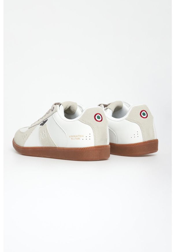 Aeronautica Militare - Sneakersy męskie skórzane AERONAUTICA MILITARE. Materiał: skóra