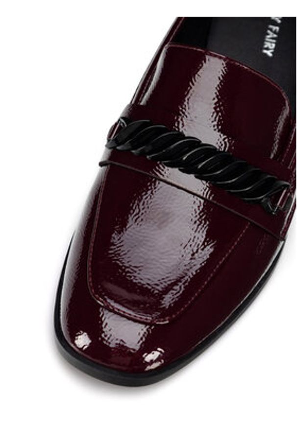 Jenny Fairy Lordsy LS5522-15 Bordowy. Kolor: czerwony. Materiał: skóra