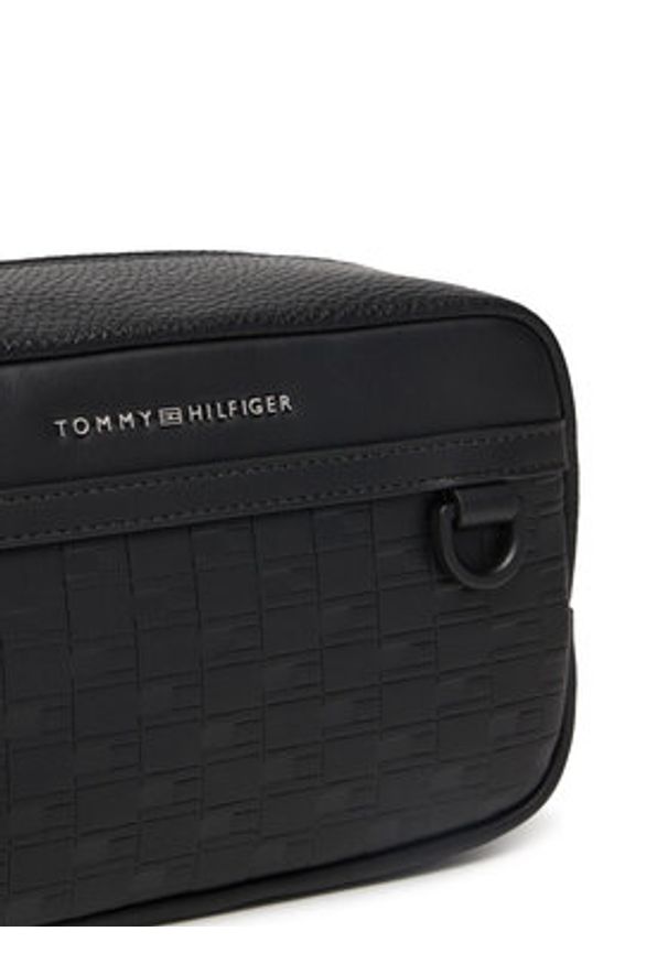 TOMMY HILFIGER - Tommy Hilfiger Kosmetyczka Th Modern Washbag AM0AM13947 Czarny. Kolor: czarny. Materiał: skóra