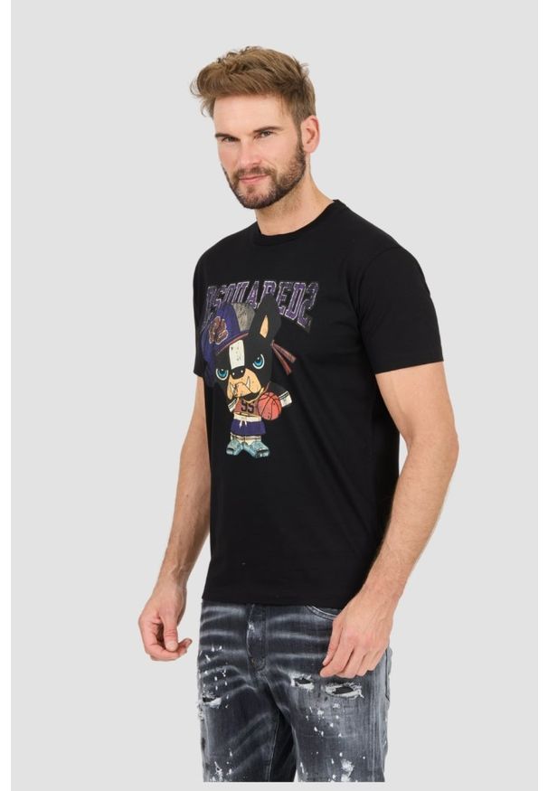 DSQUARED2 Czarny męski t-shirt Cool Fit Tee, Rozmiar XL. Kolor: czarny