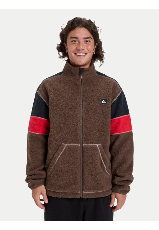 Quiksilver Polar Clean Coast Block EQYPF03065 Brązowy Loose Fit. Kolor: brązowy. Materiał: syntetyk